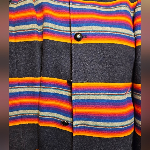 Mens Vintage Pendleton Stripe Cape Style coat - Picture 12 of 16